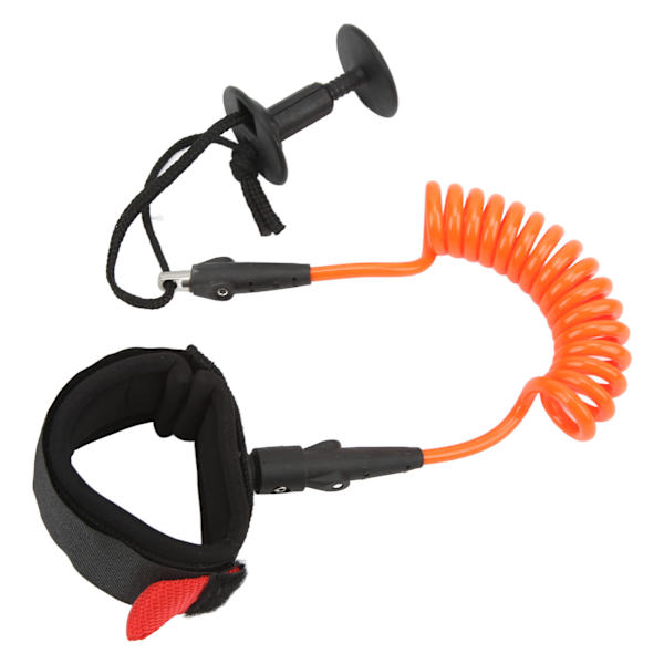 5,5 mm 4 fods Paddle Board Håndledsrem Elastisk TPU Håndleds Surfkoppel Stand Up Paddle Leash til Surfbræt Orange