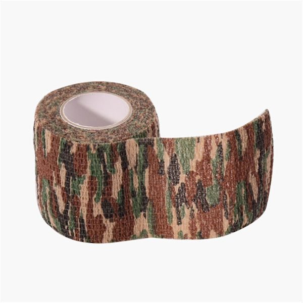 Elastisk utomhuskamouflage sport självhäftande bandage - 7,5 cm x 4,5 m
