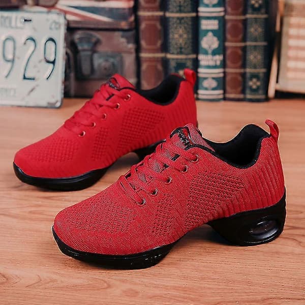 Damesko Pustende Slip-on Dansesko Sklisikre Løpesko 2g1902 Red 37
