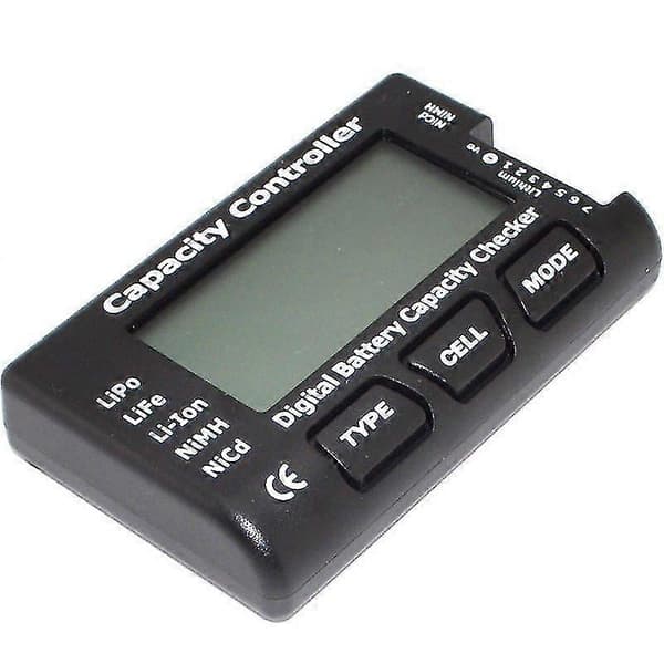 Digital batterikapasitetstester med indikator Digital tester (1 stk, svart)