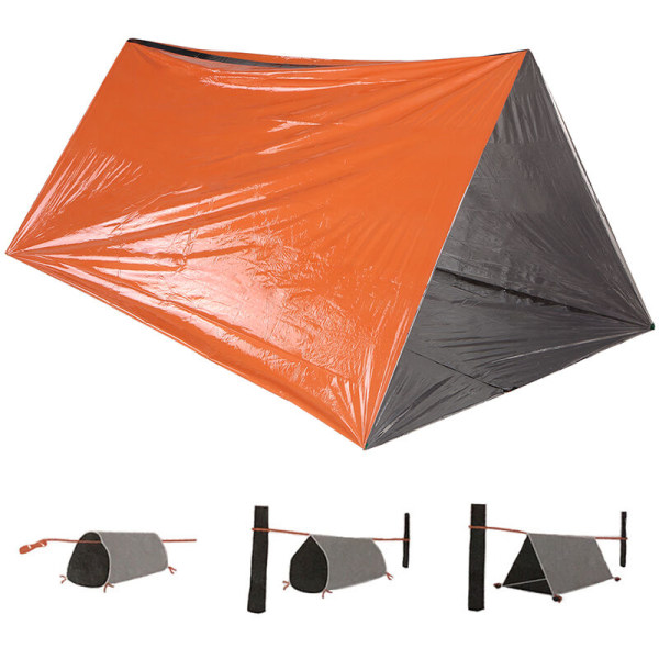 Orange Shelter Rescue Survival Tube Rescue Telt Campingtelt Sovepose af aluminiumsfolie, Model: Orange