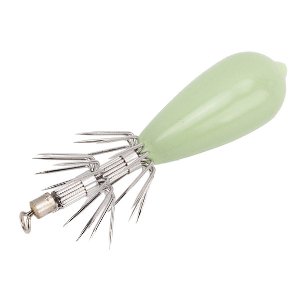 Glow in The Dark Fiskekroker Lysende Blekksprut Jiggkroker Fiskeagn for Saltvann 45g