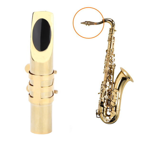 Metal Tenor Saxofon Mundstykke med Kepsdynor Musikinstrument Tilbehør (5C#)