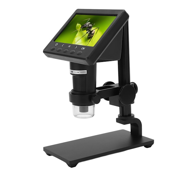 4,3-tums LCD digitalmikroskop High Definition 1000X USB-videomikroskop för telefonreparation EU-kontakt