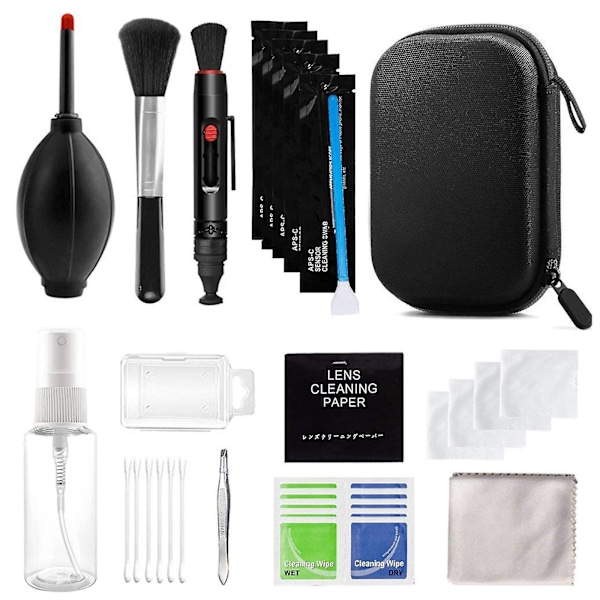 29-in-1 Professional DSLR Camera Cleaning Kit with Swabs, Pen, and Dust Blower