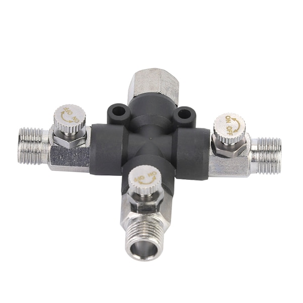 1/8 trevejs justerbar metal luftledningssplitter Airbrush Fitting Tilbehør