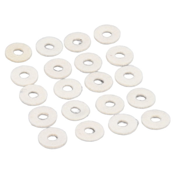 20 stk Trompetfilt Brusreducerende Slidstærk Elastisk Trompetventil Filtpuder Beige