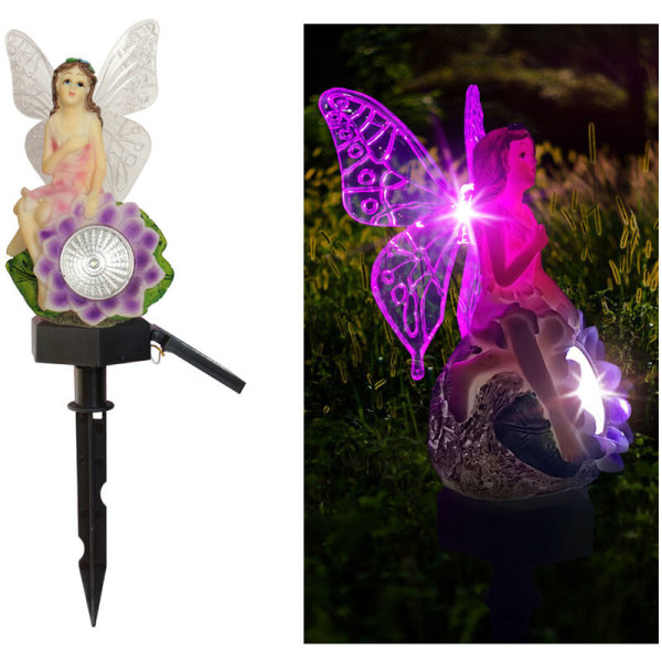 Solar Powered Outdoor Ground Villa Lawn Landscape Light, Wisteria Flower Fairy Light