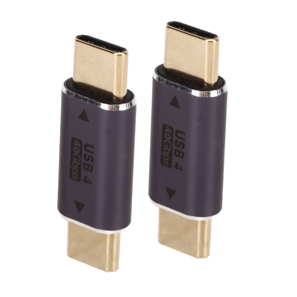 2st Typ C hane till typ C hane adapter 40Gbps 100W rak mini USB C adapter för bärbar smartphone
