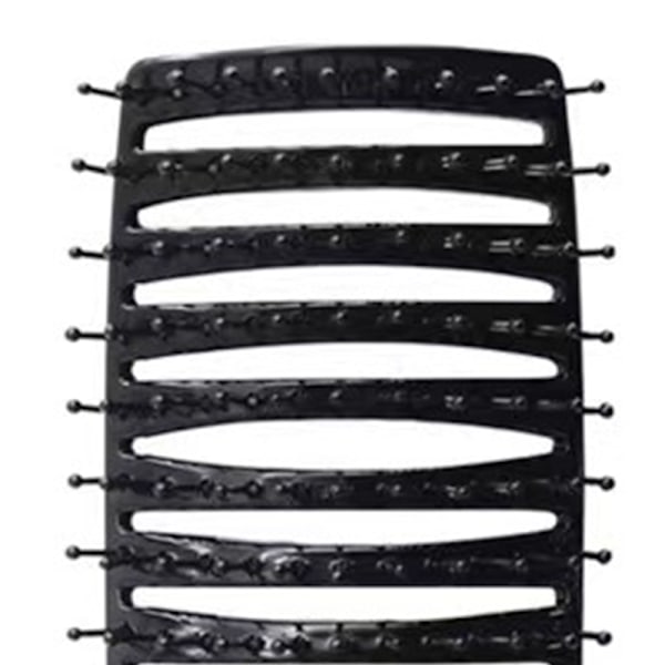 Ventilert hårbørste med kuletippad børste Bøyde ventilerte detangling Massasje Styling hårkam for menn og kvinner Svart