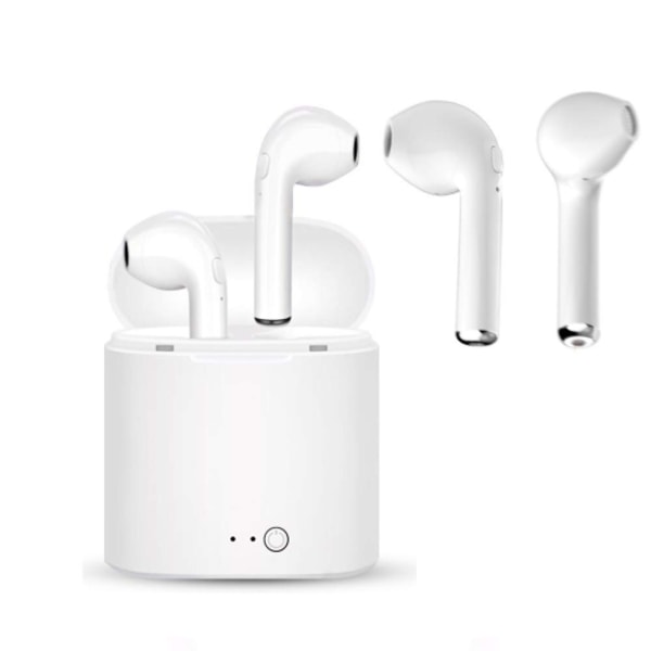 Bluetooth-headset, i7 trådlösa hörlurar med laddningsfodral Mini in-ear hörlurar med mikrofon, handsfree för iPhone X 8 8