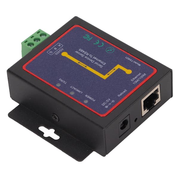 RS485 til RJ45-omformer 300bps til 230400bps Minus10℃ til 55℃ 10/100M Datahastighet Ethernet Seriell Server Kompatibel med Windows-system
