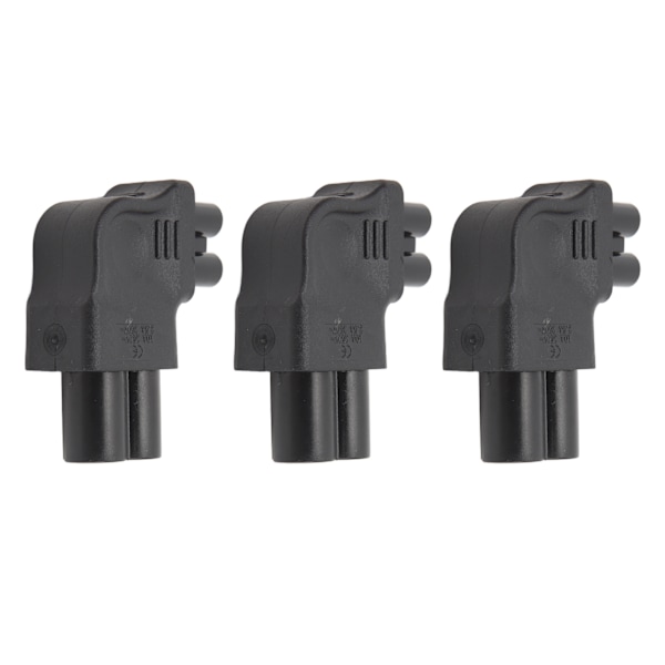 IEC320 C6 til C5 strømadapter han til hun retvinkel stikkontakt Adapter til skriver scanner 3 stk 250V