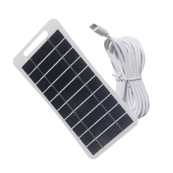 5V 2W Mini solpanel, USB solladdare Mikro-typ solpaneler, Bärbar solpanel för telefon Ho White
