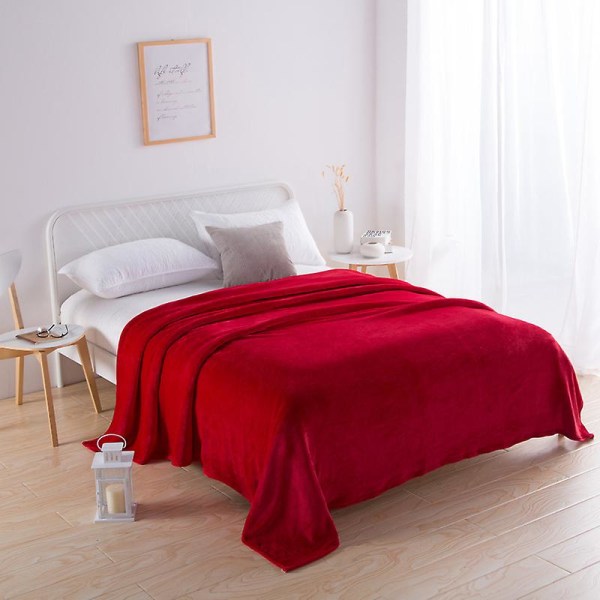 Superblødt, varmt flanneltæppe, tæppetæppe til sovesofa 120 x 200 cm
