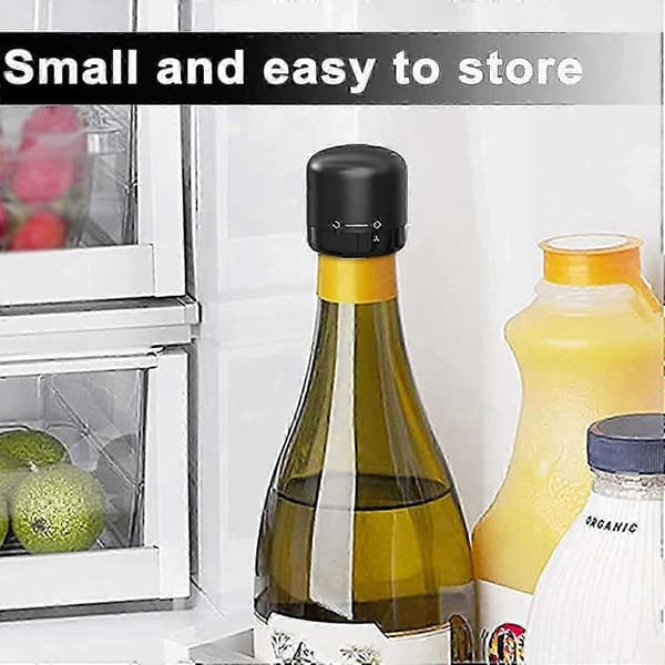 Silikonproppar för vinflaskor, 2-pack, vridförslutning för vinkonservering, svart