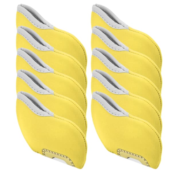 10 stk. Golf Putter Head Cover Jernkølle Se Gennem Vindue Beskyttelse Putter Protector Gul
