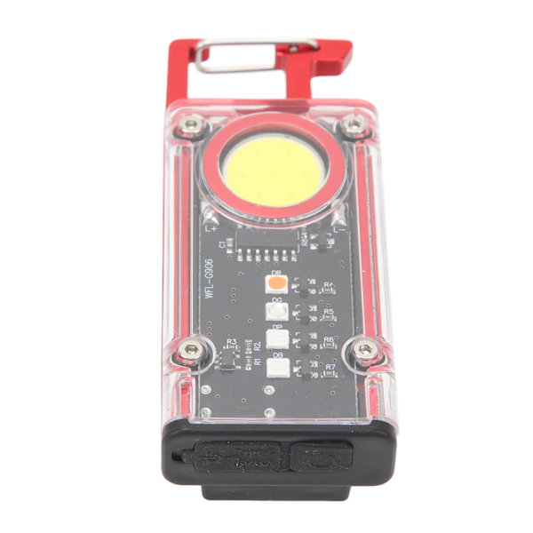 Mini LED-ficklampa Multifunktionell Stark Ljus Bärbar Uppladdningsbar Magnetisk Sugning Flera Lägen Liten Ficklampa Röd