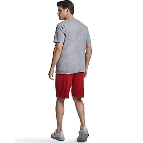 Athletic Performance T-skjorte for menn med rund hals i bomull Outdoor Activewear Kortermede topper - Grå L