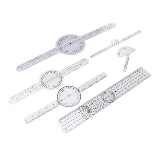 6 ST Medical Goniometer Set 6 8 10 tums Multifunktion Joint Goniometer Set för sjukgymnaster hemmabruk och studenter