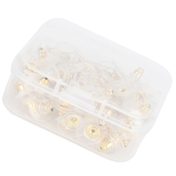 100 st örhängen rygg Ersättande pierced backing propp boxed DIY material Smycken tillbehör