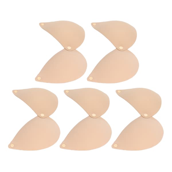 5 stk. Dame Klæbende BH Stropløs Push Up Silikone Snap Fastener 3D Side Brystløft Klæbrig BH Hudfarve B