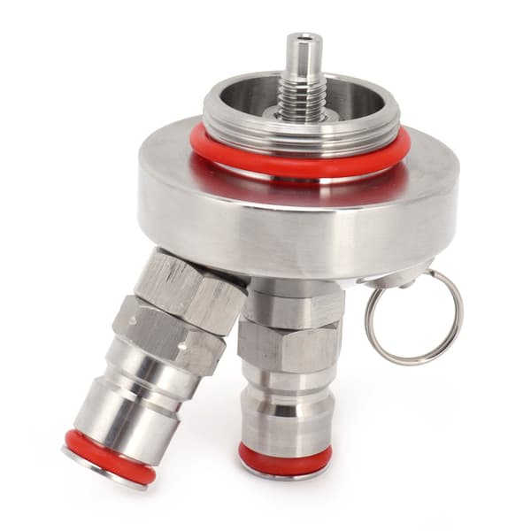 Mini Keg Øldispenser Kit Rustfrit Stål Kugle Øldispenser Aflastningsventil Kompatibel med 2L/3,6L/5L Keg