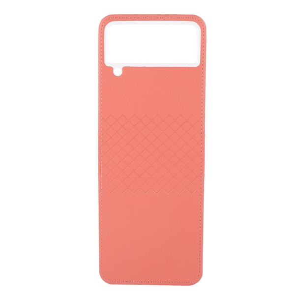 Bakstycke för Samsung Z Flip 4 PU Läder TPU Stötsäkert skyddande hopfällbart telefonfodral för dagligt bruk Rosa