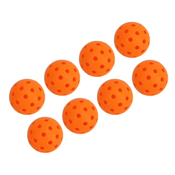 12 stk 74mm 40 Hull Pickleballs PE Plast Høy Elasticitet Pickleball Utendørs Hullballer Oransje