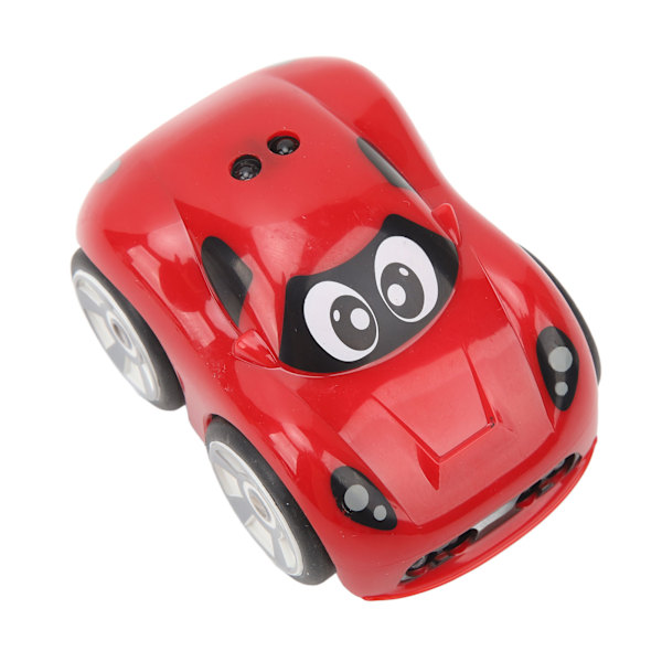 Mini Tegneserie RC-bil 2.4G Fjernkontroll Bil Følg Sporet Racing RC-bil for Småbarn Gutter Jenter Leketøysgave Rød