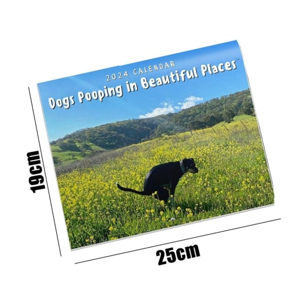 Utmärkt kvalitet-Pooping Dogs Calendar 2024 Kalender A