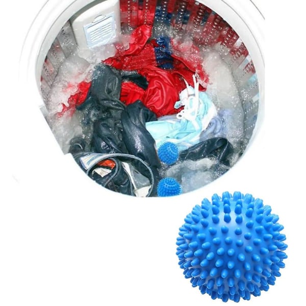 3 kpl Uudelleenkäytettävät pyykinkuivauspallot Puhdistuskuivauspallot Magic -pehmennyspallot Pvc-pallo pesukoneeseen (sininen)