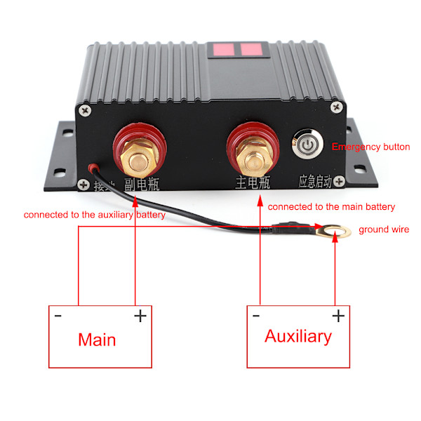 12V-24V 150A bilbatterier med dubbla batterier Isolator Power batteriskydd med LED-indikator för husbil