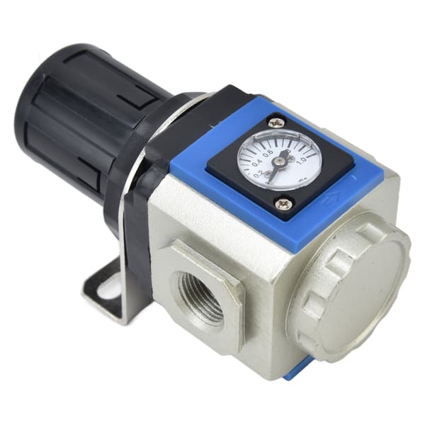 Luftkompressor Regulator Aluminiumlegering Trykreguleringsventil med Måler 0.05‑0.9MpaGR300-10