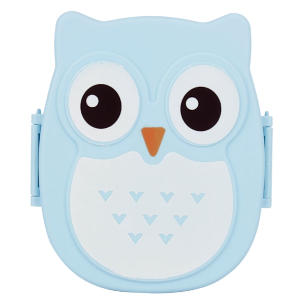 Plast Bärbar Cartoon Owl Lunchbox Matsäker Mikrovågsförvaringsbehållare