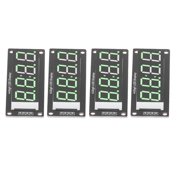 4 sæt 4-cifret digitalt rør LED-displaykort 7 segment urmodul TM1637 0,56 tommer Grøn MRA041A