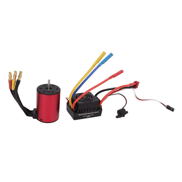 S3650 4300KV Vandtæt Børsteløs Motor + 60A Børsteløs Motor ESC T-stik Han til 1/10 RC Bil Opgraderingsdele