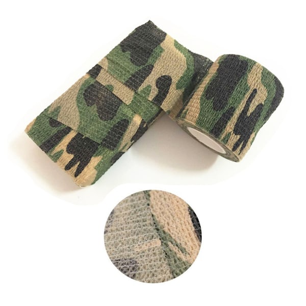 6 stk. Kamuflasjetape Camo Stretch Bandasje Selvklebende Beskyttende Wrap for Utendørs Camping