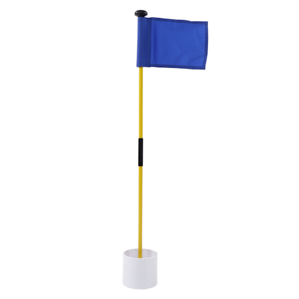 Träning Golf Hole Pole Cup Flaggsticka Avtagbar 2-sektion Golf Putting Green Flaggsticka Blå