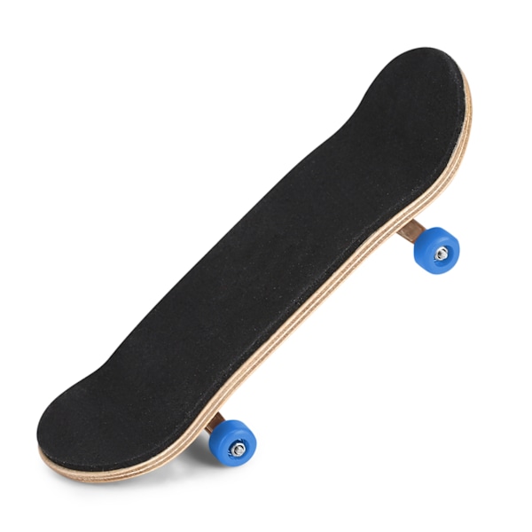 1. Løn Trælegering Gripbræt Finger Skateboards med Kasse Reducer Tryk Gaver Mørkeblå