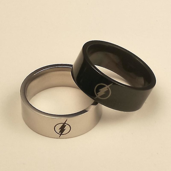 Flash Sølv Titanium Ring - Rustfrit Stål