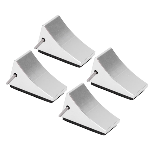 4 ST RC modell bilhjulskloss Bra fixering Anti-halk botten RC aluminiumlegering hjulblock för Redcat Gen8 för Axial SCX10 Silver