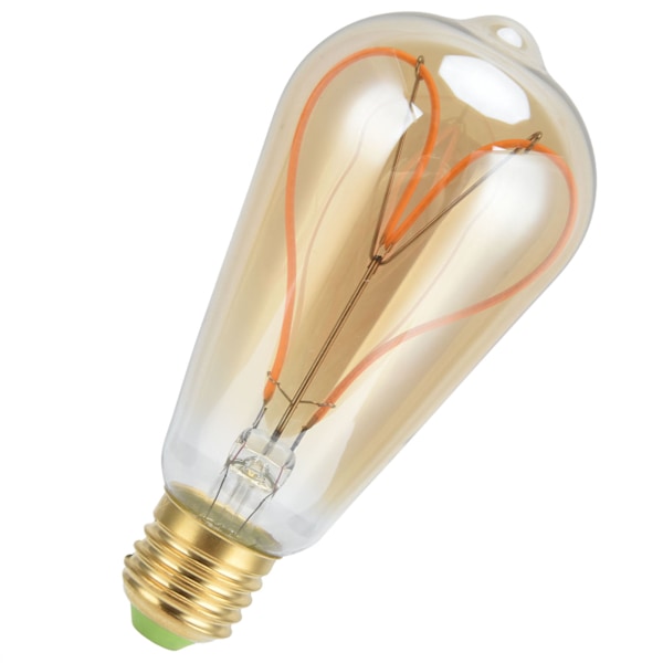 Vintage Glødepære E27 4W Høy Lysgjennomtrengelighet Fleksibel Spiralglødetråd Justerbar Lysstyrke Varmt Lys LED-lampe 220VGull