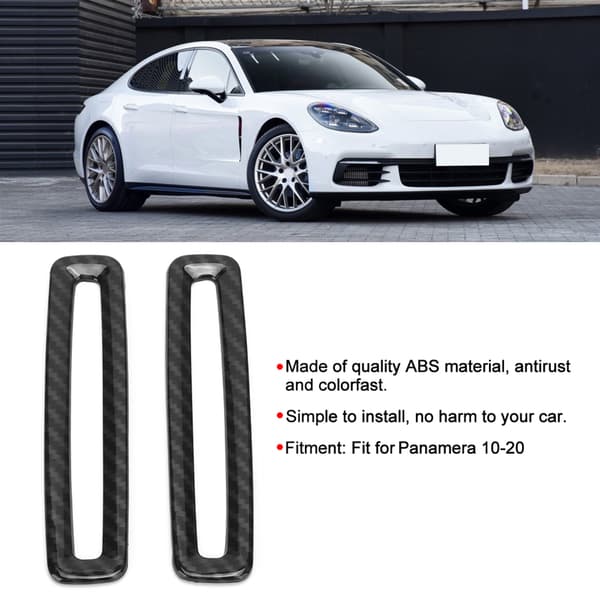 2 stk Karbonfiber-stil BPillar Luftventilramme Trim Passer for Panamera 1020