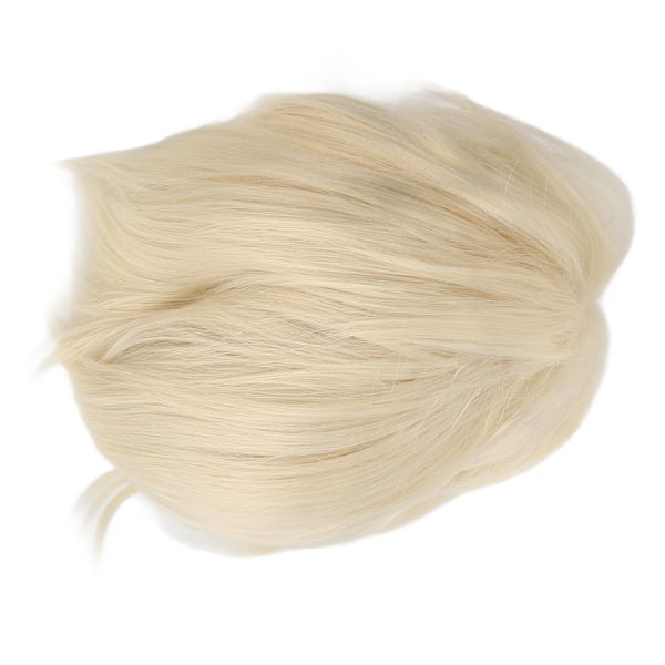 Kort blond peruk för män Syntetisk Säker passform Fluffig Värmebeständig kostym Blond Peruk för Halloween Cosplay