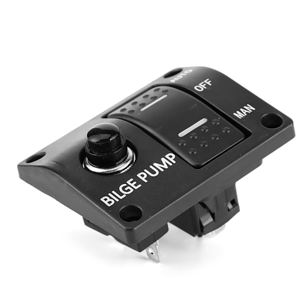 3-vejs lænsepumpbryderpanel Auto Off Manuel 12V 24V med LED-indikator Indbygget 15A afbryder