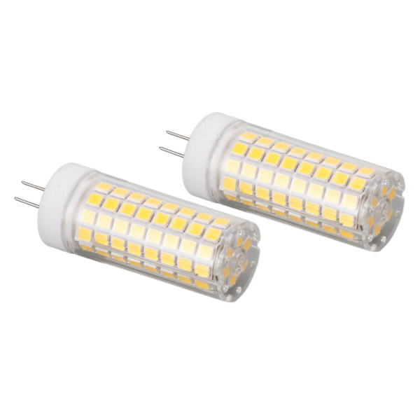 2 stk LED majslampe keramik 102 lysdioder G4 fatning 10W dæmpbar halogenækvivalent 100W AC100-120V naturligt lys