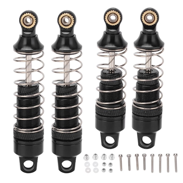 4 stk støtdempere aluminiumlegering RC fjærdempere for Losi Mini T 2.0 2WD 1/18 TruckBlack