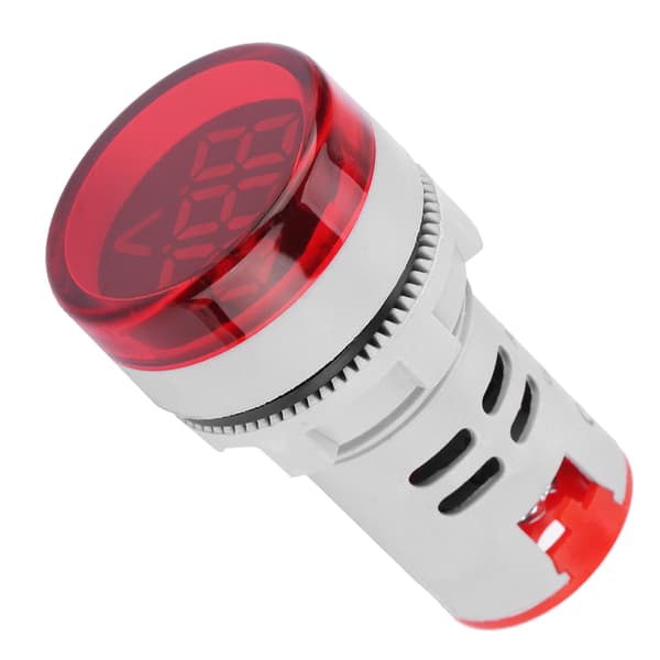 【NX】Rund LED-signallampe AC Digital display Voltmeterindikator (rød)