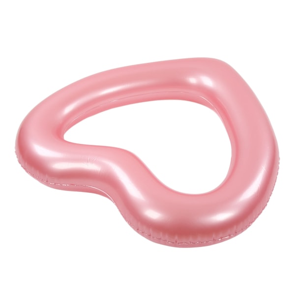 Hjerteformet badeflåte 120 cm tykk, rivebestandig PVC-material Oppblåsbare badeflåter for bassengfester strender Roségull Rosa